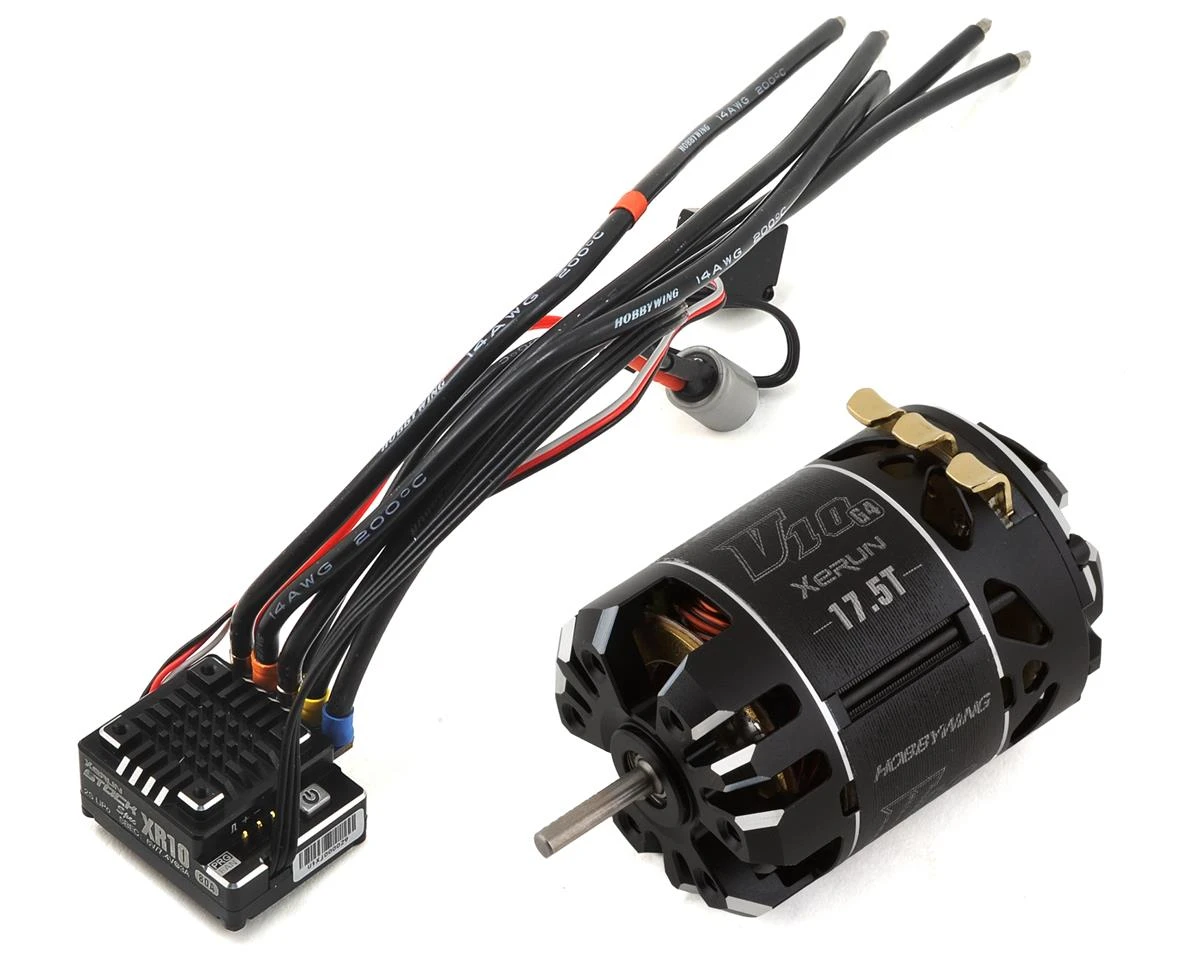 Hobbywing XR10 Stock Sensored Brushless ESC/V10 G4 Motor Combo (17.5T) 3 Hobbywing XR10 Stock Sensored Brushless ESC/V10 G4 Motor Combo (17.5T)