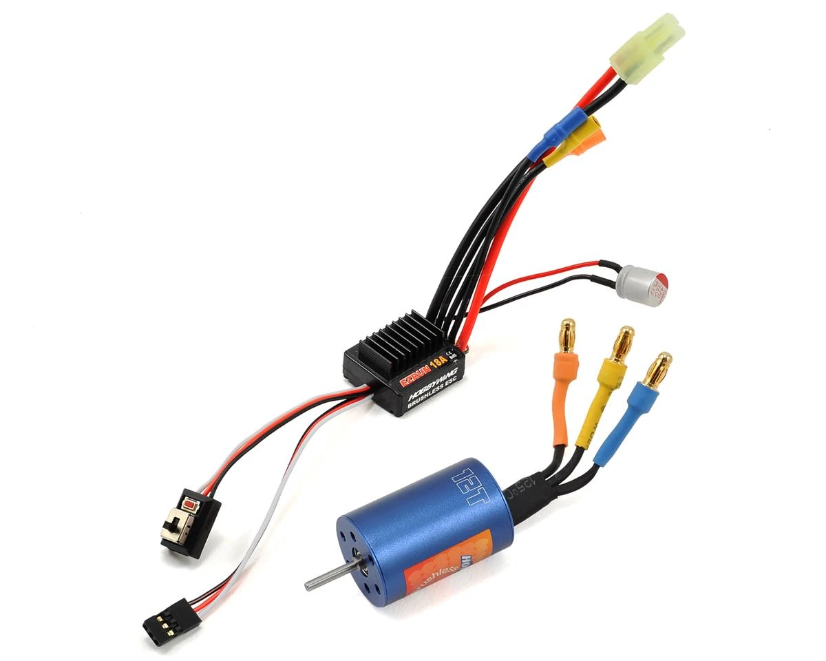 Hobbywing EZRun 18A Sensorless Brushless ESC/Motor Combo (12.0T/7800kV) w/Program Box 3 Hobbywing EZRun 18A Sensorless Brushless ESC/Motor Combo (12.0T/7800kV) w/Program Box