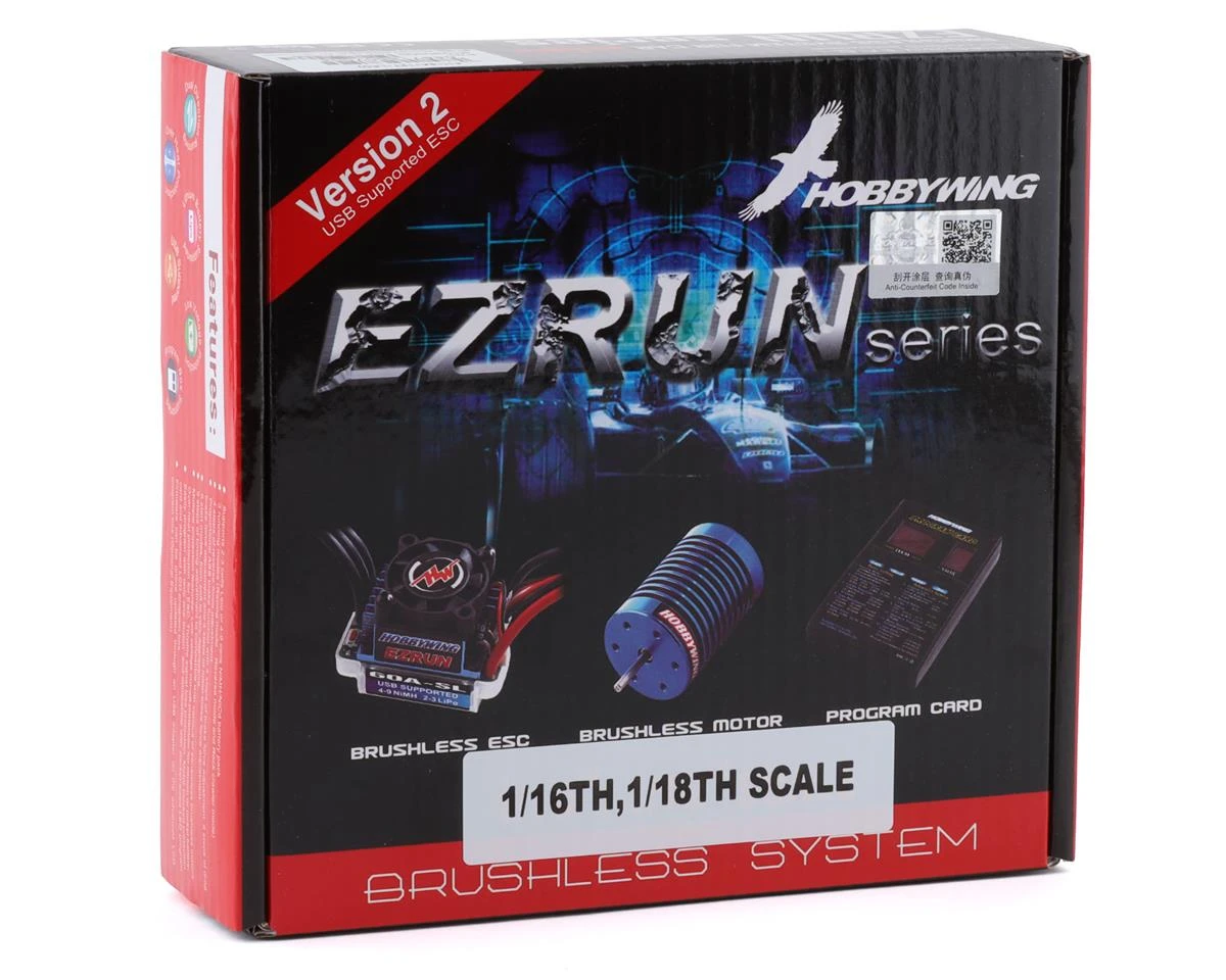 Hobbywing EZRun 18A Sensorless Brushless ESC/Motor Combo (12.0T/7800kV) w/Program Box 6 Hobbywing EZRun 18A Sensorless Brushless ESC/Motor Combo (12.0T/7800kV) w/Program Box - Image 4