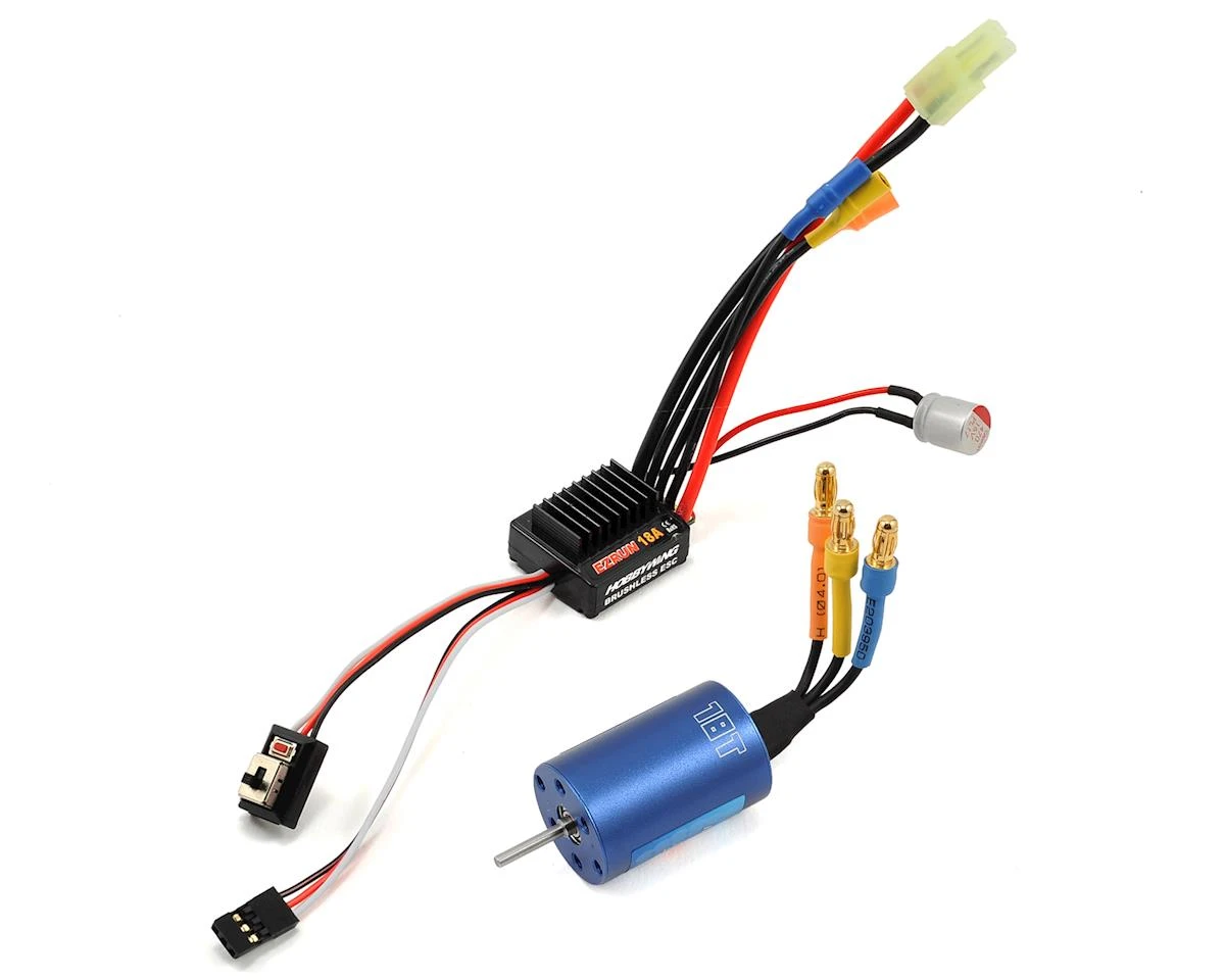 Hobbywing EZRun 18A Sensorless Brushless ESC/Motor Combo (18.0T/5200kV) w/Program Box 3 Hobbywing EZRun 18A Sensorless Brushless ESC/Motor Combo (18.0T/5200kV) w/Program Box