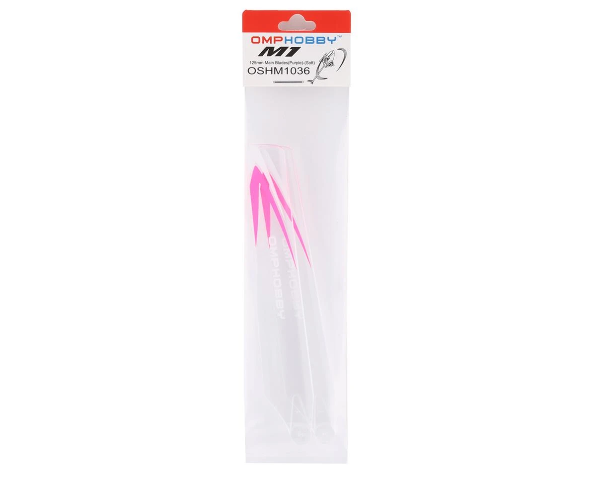 OMP Hobby 125mm Main Blades (Purple) (Soft) 4 OMP Hobby 125mm Main Blades (Purple) (Soft) - Image 2