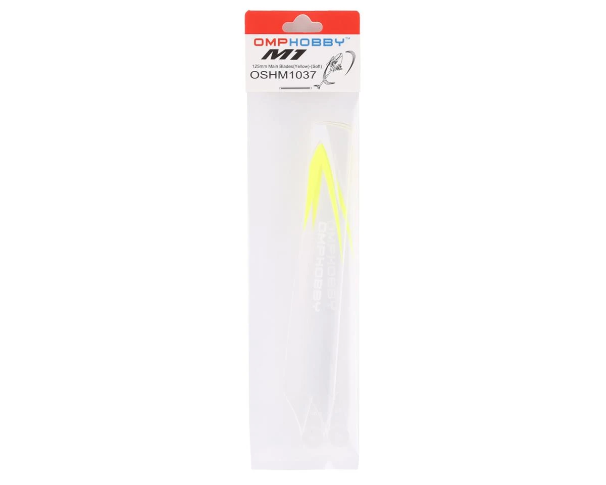 OMP Hobby 125mm Main Blades (Yellow) (Soft) 4 OMP Hobby 125mm Main Blades (Yellow) (Soft) - Image 2
